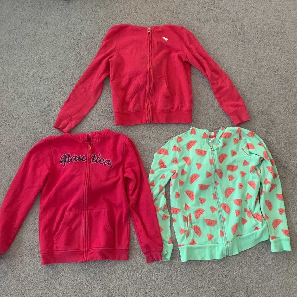 Girls Zip Up Hoodies (3) Nautica, Abercrombie